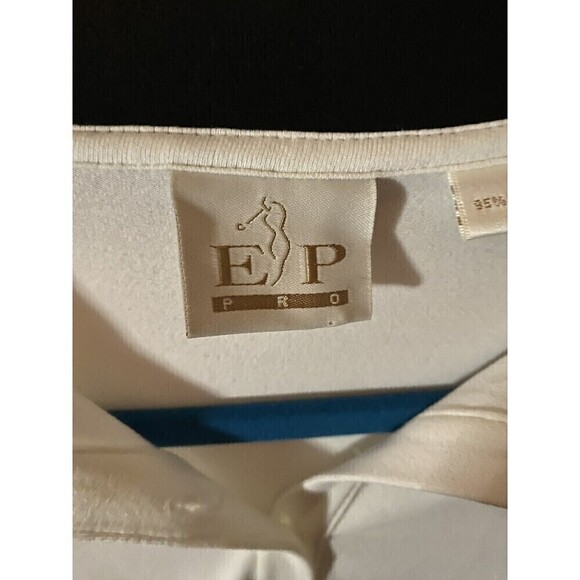 EP Pro Womens Golf Shirt. White With Blue Collar. Sz.M - Picture 3 of 5